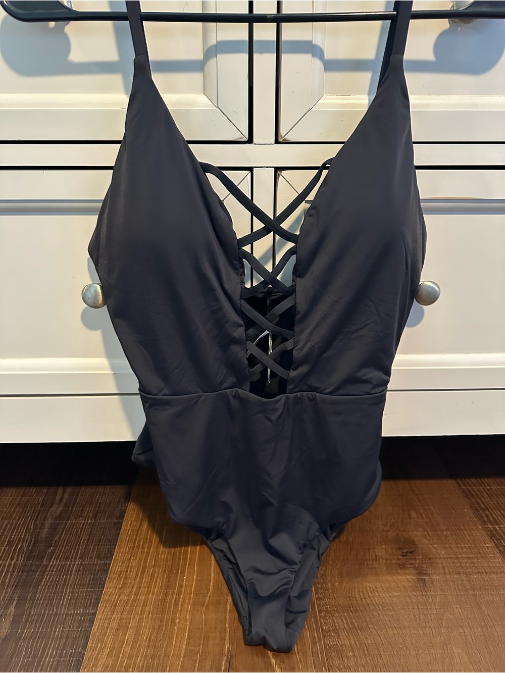 PacSun Black Crisscross One-Piece Swimsuit